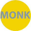 Logo van MONK de studio voor eigenzinnige kunst en het zeilschip van Debora Heijne en John Kraft